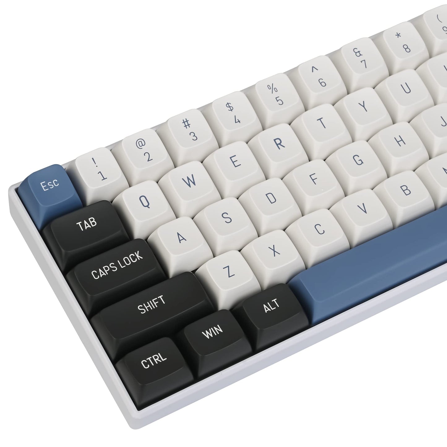 Fogruaden Custom Keycaps, 60 Percent, 150 Keycap Set, ASA Profile ABS Double Shot for Cherry Gateron MX Switches Mechanical Keyboard