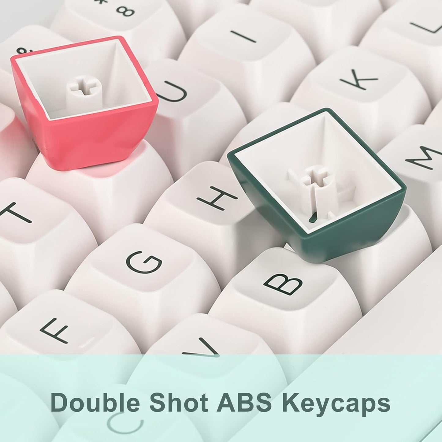 Fogruaden Custom Keycaps, 60 Percent, 150 Keycap Set, ASA Profile ABS Double Shot for Cherry Gateron MX Switches Mechanical Keyboard