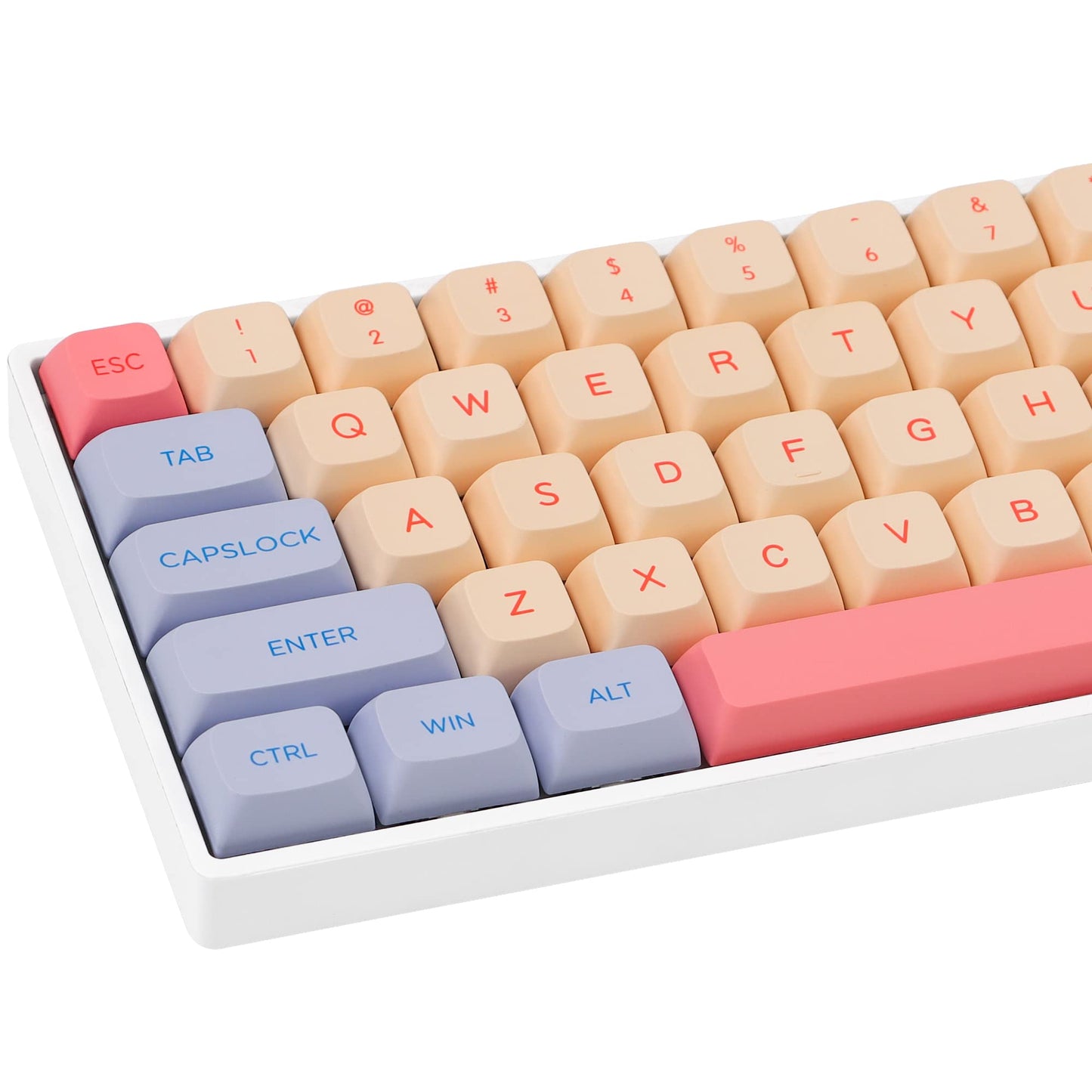 Fogruaden Custom Keycaps, 60 Percent, 150 Keycap Set, ASA Profile ABS Double Shot for Cherry Gateron MX Switches Mechanical Keyboard