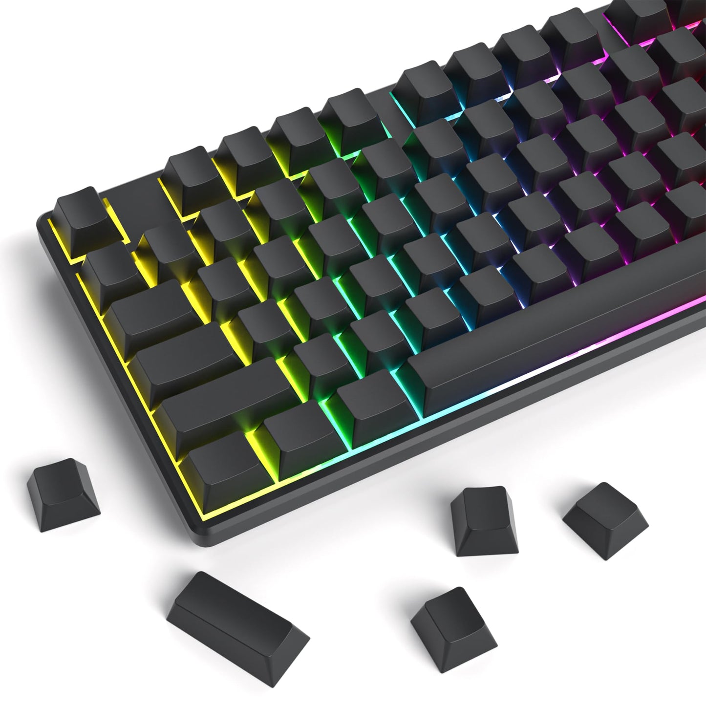 Fogruaden Custom Keycaps, 60 Percent, 150 Keycap Set, ASA Profile ABS Double Shot for Cherry Gateron MX Switches Mechanical Keyboard