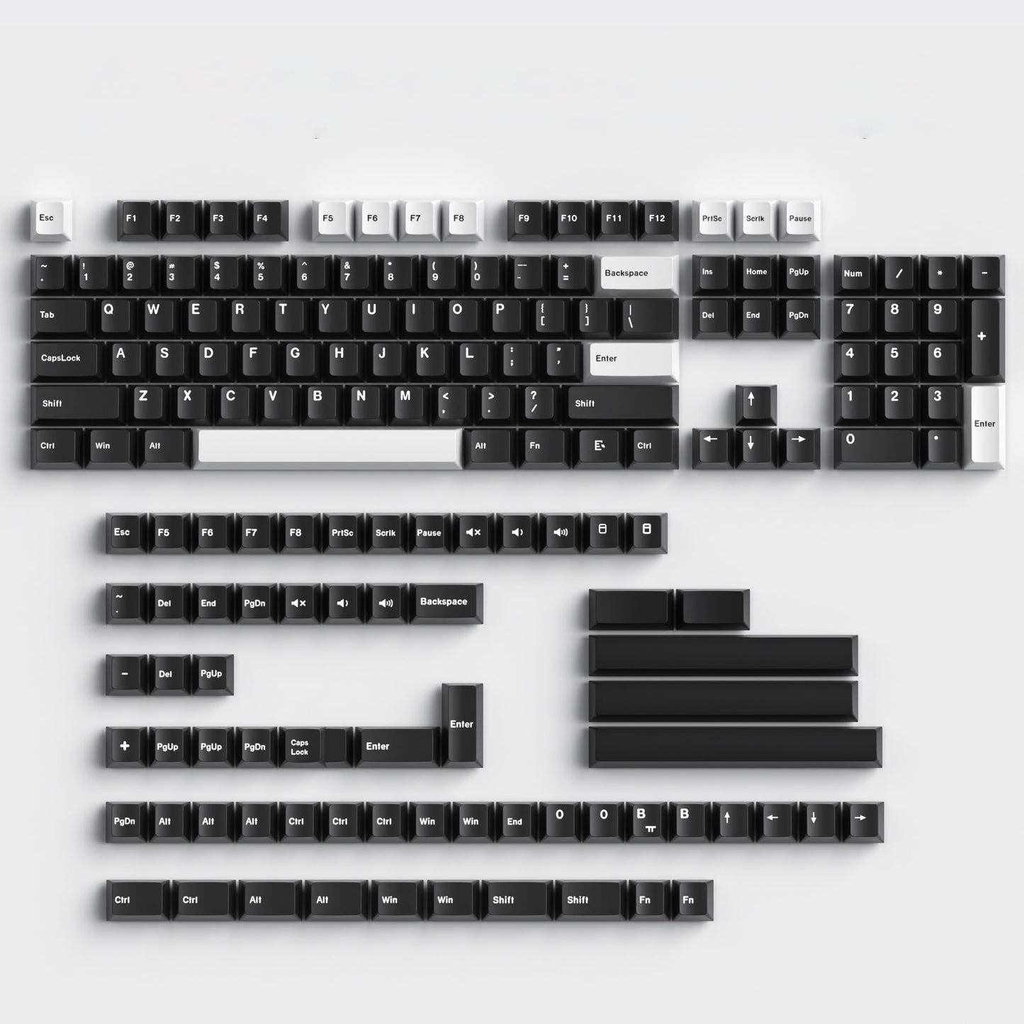 Fogruaden PBT Keycaps 132 Keys Marshmallow Keycaps Set, XDA Profile, Dye-Sublimation Cute Keycaps for Cherry Gateron MX Switches Mechanical Keyboard