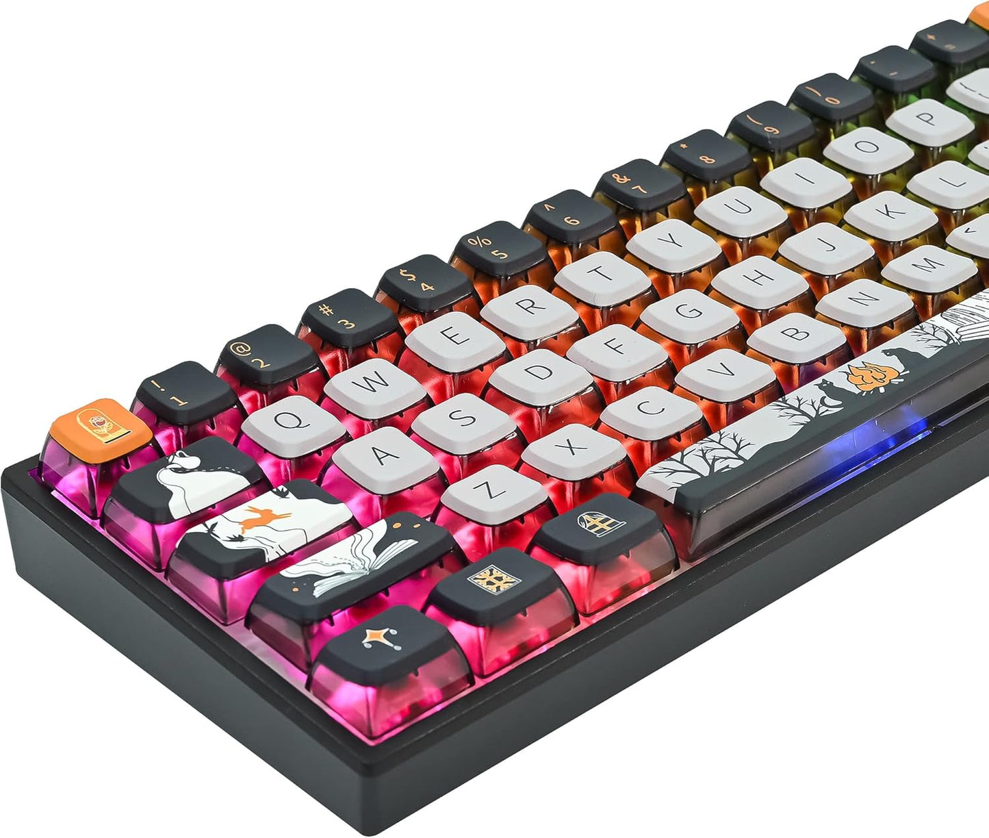 Fogruaden Pudding 60% Mechanical Keyboard Keycaps Set, 118 Dye-Sublimation Keycaps, ASA Profile, Cherry Gateron MX Switch Compatible (Dark Fairytale)