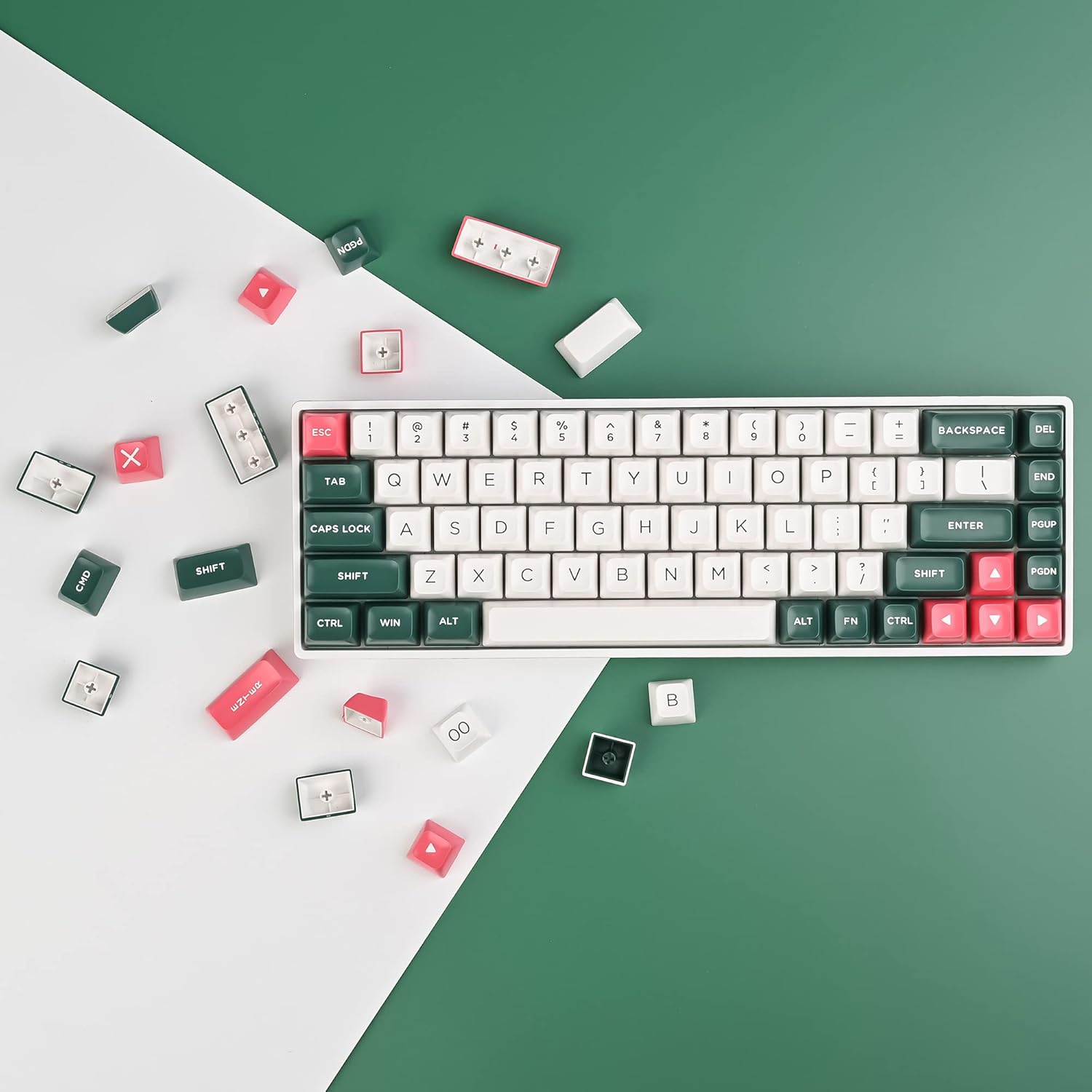Fogruaden Custom Keycaps, 60 Percent, 150 Keycap Set, ASA Profile ABS Double Shot for Cherry Gateron MX Switches Mechanical Keyboard